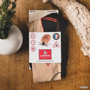 Chaussettes hautes Labonal anti-tiques beige - feub.net